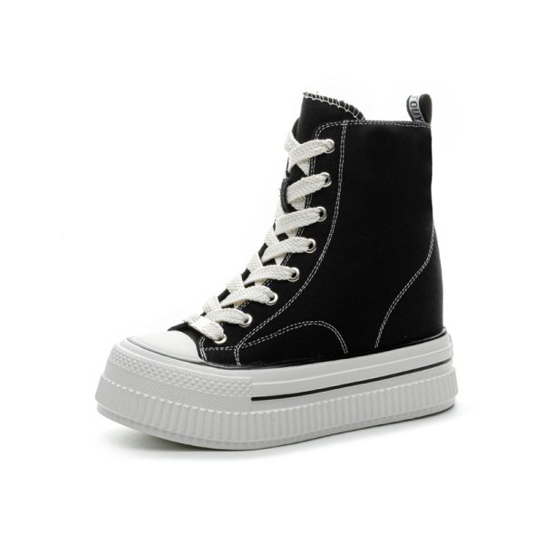 Black high top canvas shoes
