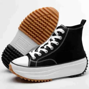 black canvas high top sneakers supplier