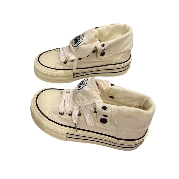 off white low vulcanized canvas sneakers supplier