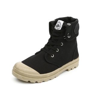 Black canvas boots