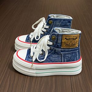 Each type of canvas shoe-high top sneakers