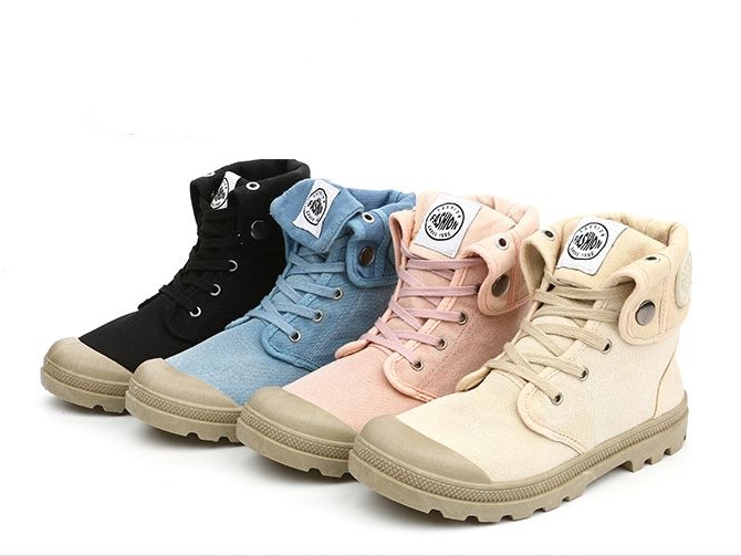 wholesale Black canvas boots