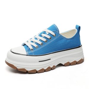 blue canvas shoes
