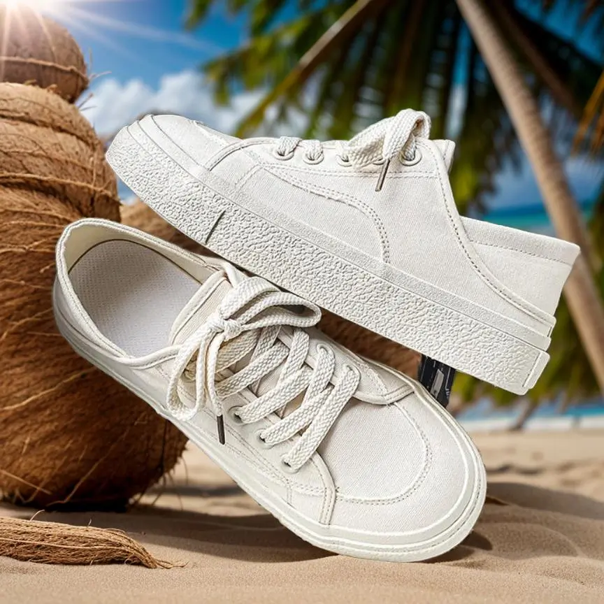 feature of white shoes canvas sneakers