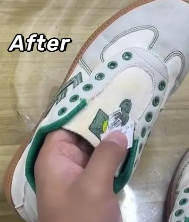 how to clean colored canvas shoes-before after