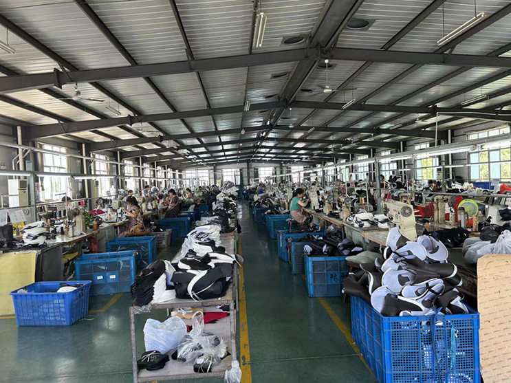 factory of canvas shoes for walking