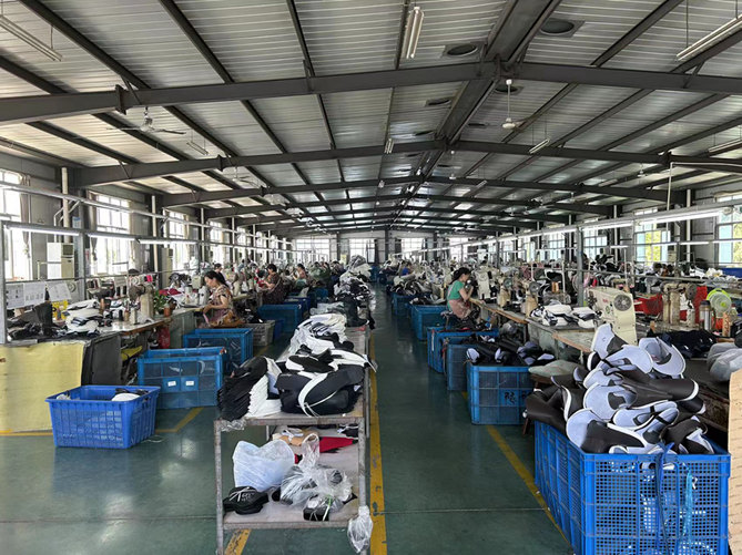 factory of canvas shoes variety