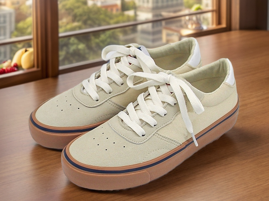 features of lace up canvas shoes