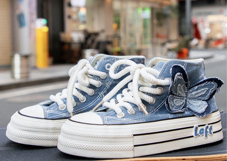 fashion high-top canvas sneakers supplier