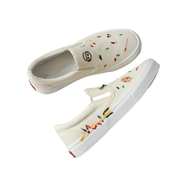 graffiti canvas slip-on shoes supplier