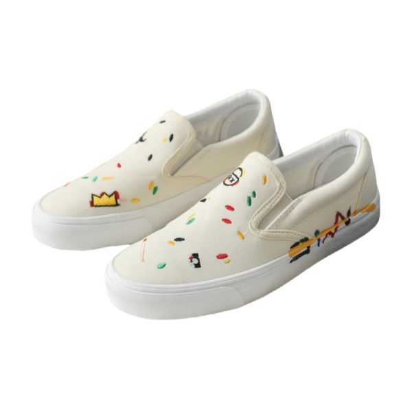 graffiti canvas slip-on shoes wholesale