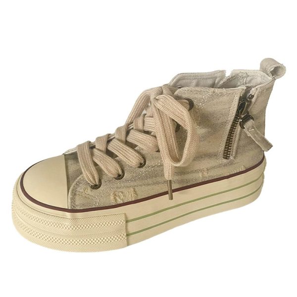 high-top canvas sneakers