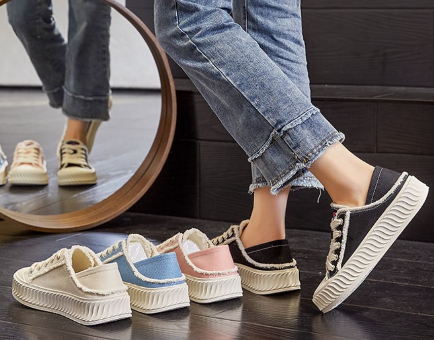 white canvas shoes women supplier