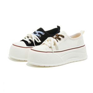 white canvas sneakers